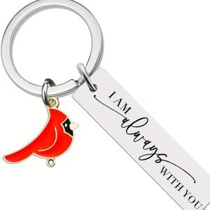 Red Cardinal Bird memorial  Keychain